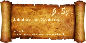Jakobovics Szabina névjegykártya
